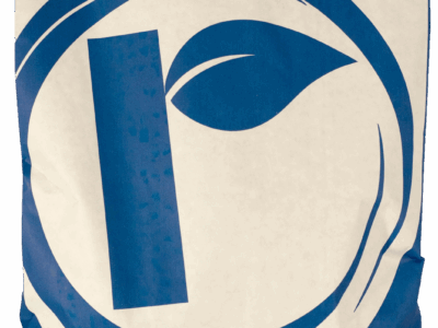 A large white and blue bag labeled "RALCO Animal Nutrition," featuring a circular logo with a stylized leaf and letter "R" design.
