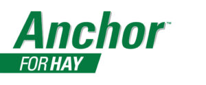 Logo with the word "Anchor" in large green letters. Below it, "FOR HAY" is written in white letters on a green rectangular background. The background is white.